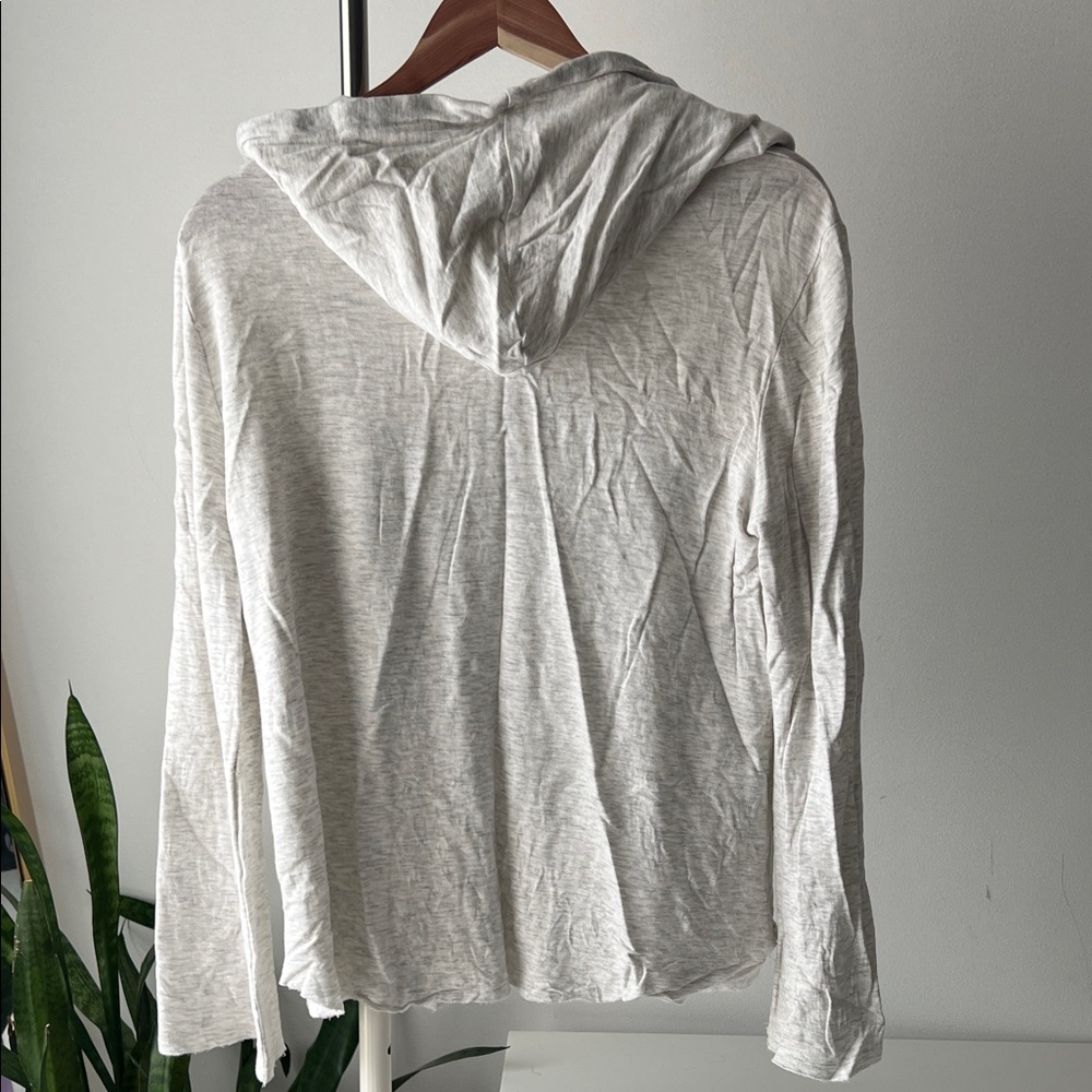 DREW Light Gray Hoodie with Black Drawstrings - Picture 2 of 5